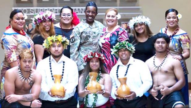 Soldiers and entertainers at haw Air Force Base, S.C.