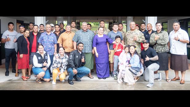 Goveror and First Lady with Toa o Samoa