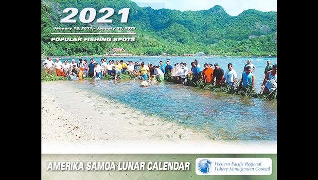 Front of the 2021 American Samoa Lunar Calendar