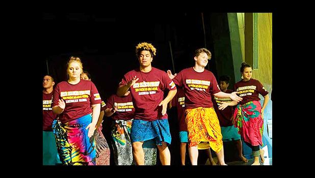 This photograph was taken earlier this year when students visited The Dalles from American Samoa. Now, local students are fundraising to visit Samoa next April, and a main fundraiser is a Samoan cultural event this Saturday, Nov. 5, at the Fort Dalles Readiness Center. [file photo by Mark Gibson] 
