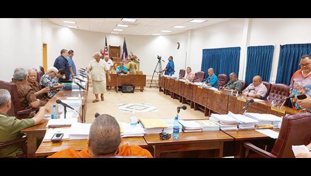 House Speaker Savali Talavou Ale thanking members and wishing them a Happy Thanksgiving