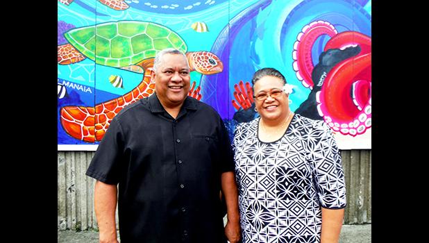  Lt. Governor Manu Peleti Mauga joins Dr. Lagaaia Mary Taufetee