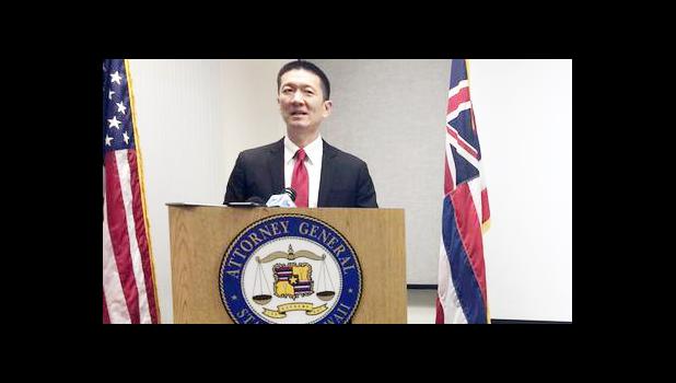 In this Feb. 3, 2017, file photo, Hawaii Attorney General Doug Chin speaks at a news conference in Honolulu announcing the state of Hawaii has filed a lawsuit challenging President Donald Trump's travel ban. The state of Hawaii has become the first state to sue to stop Trump's revised travel ban. Attorneys for the state filed the lawsuit Wednesday, March 8, 2017, in federal court in Honolulu. The state had previously sued over Trump's initial travel ban, but that lawsuit was put on hold while other cases played out across the country. (AP Photo/Audrey McAvoy, File) In this Feb. 3, 2017, file photo, Hawaii Attorney General Doug Chin speaks at a news conference in Honolulu announcing the state of Hawaii has filed a lawsuit challenging President Donald Trump's travel ban. The state of Hawaii has become the first state to sue to stop Trump's revised travel ban. Attorneys for the state filed the lawsuit Wednesday, March 8, 2017, in federal court in Honolulu. The state had previously sued over Trump's initial travel ban, but that lawsuit was put on hold while other cases pl