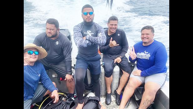 left to right is Ken Taimalie, Fale Tuilagi, Ailua Tauala, Sean Felise and Warren Sevaaetasi.
