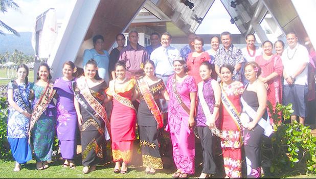 Miss Samoa contestants and supporters