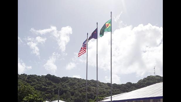 Flags raised in honor of Manu'a Day Celebration