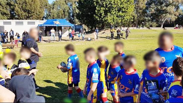 Sydney's seven year old gentle giant of rugby league. [photo: Supplied to Darily Telegraph]