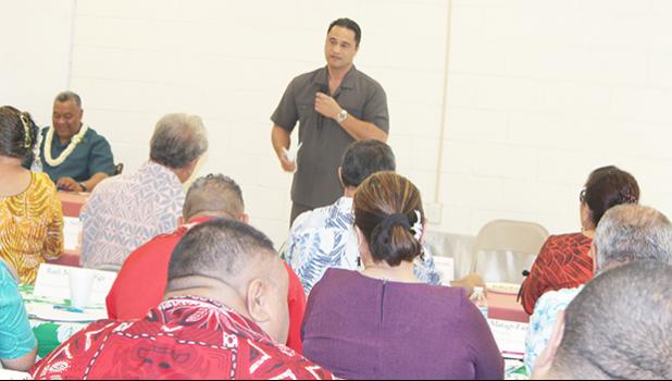 ASG Revenue Task Force chairman, Attorney General Talauega Eleasalo Ae called upon cabinet members to support the Administration’s revenue measures now before the Fono, during last week’s cabinet meeting.  [photo: FS]