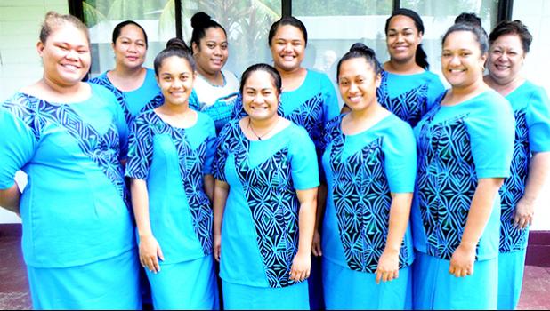 These nine students in the ASCC Practical Nursing Program, along with instructor Lele Ah Mu (back, far right), traveled to Ofu and Olosega in mid-November to conduct a Community Outreach Project. [Photo: J. Kneubuhl] 