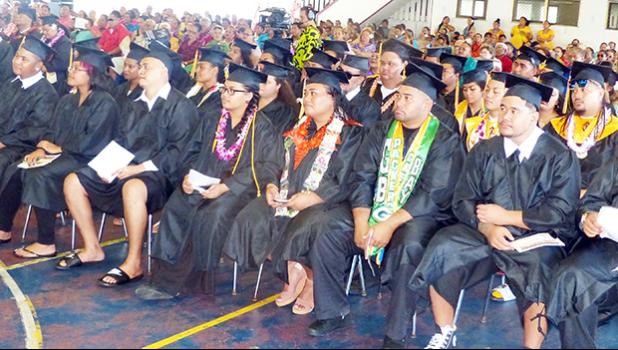 The American Samoa Community College – Spring graduating Class of 2017 during their commencement ceremony held last Friday morning in their school gymnasium. Read story inside for “Best of the Best” sponsored by Bluesky Communications. Congratulation to the Graduates of the Class of 2017! More photos in slideshow. [photo: LF]