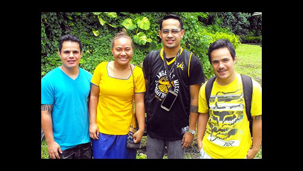 Recipients of the ASCC in-house scholarships for fall 2016 are (left to right) John Scanlan, Leilani Vili, Jason Tufele and James Scanlan. The in-house scholarships are intended primarily to assist students with outstanding academic achievement who do not qualify for federal financial aid. For details of recipients see story inside. [Photo: J. Kneubuhl]