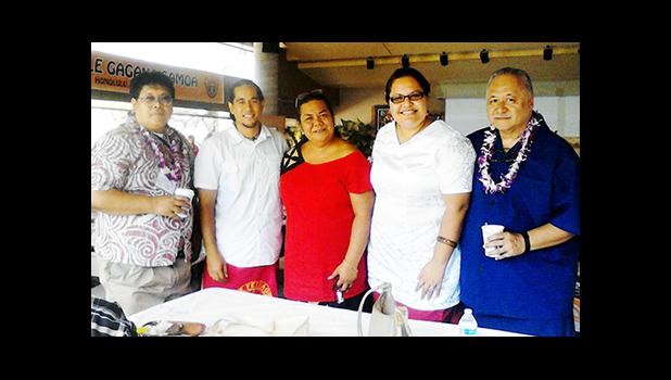Mrs. Okenaisa Fauolo-Manila (center), Director of the ASCC Samoan Studies Institute, is seen here during the 2016 Samoan Language Symposium, which took place in Hawaii in mid-August. Joining her are (l-r) Mr. Setiro Paul (Chuukese Language Educator),Mr. Grant Muagututi'a (UH Manoa Lecturer in Samoan Language), Fauolo-Manila, Mrs. Deborah Nikolao-Stanley (Hawaii Elementary Samoan Language Teacher) and Tapaau Dr. Dan Aga (Director of ASG Political Status, Constitutional Review and Federal Elections Office).  