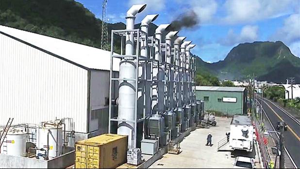 This photo provided by ASPA, shows the “first smoke” of engine number 3 on March 3, 2017 — considered an important milestone for the new Satala Power Plant. [SN file photo]