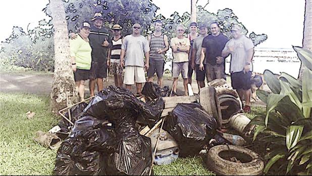On Saturday, February 11, the local Auxiliary flotilla teamed up with friends and neighbors at Coconut Point and collected trash and debris from the mangrove swamp bordering Pala Lagoon. About a half a ton of trash was collected between noon and 3p.m. by a dozen volunteers.  [Courtesy photo]