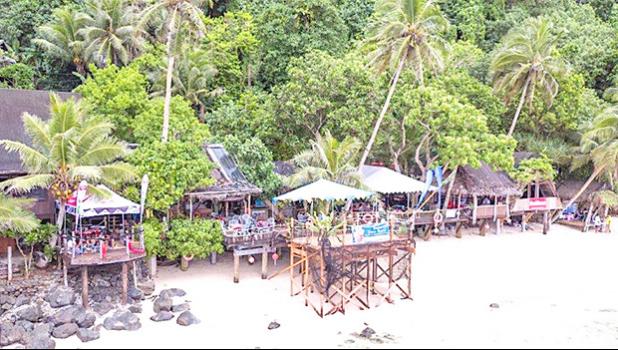 An aerial view of Tisa’s Barefoot Bar during the 2016 Tattoo Festival.  [courtesy photo]