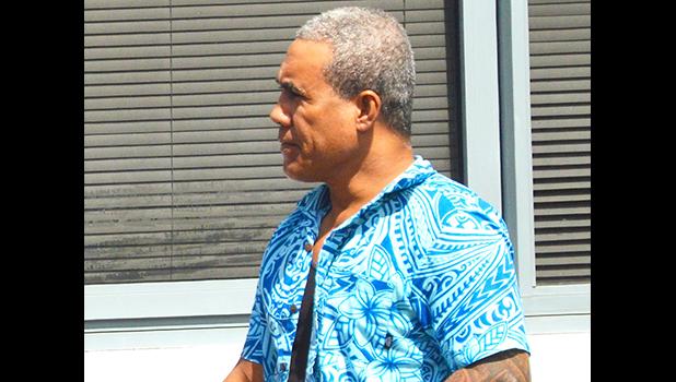 Afa Fuimaono outside of the Court after he was sentenced last Friday for using a machete to strike another man three times during a land dispute in December of last year. During sentencing, Chief Justice Michael Kruse pointed out that sadly the land belongs to neither men — yet the incident has had such a negative impact on both men's lives.  [photo by AF]