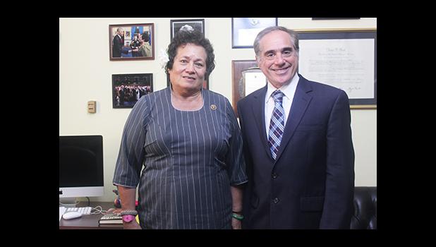 Congresswoman Amata and the VA Under-Secretary for Health Dr. Schulkin in the Congresswoman’s office.  [courtesy photo]