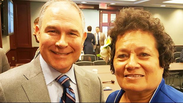 Congresswoman Amata with EPA Administrator Scott Pruitt at the U.S. Capitol.  [photo: courtesy]