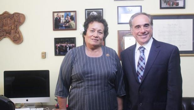 Congresswoman Amata and VA Secretary David Shulkin in the AS - Washington DC Office. [courtesy photo]