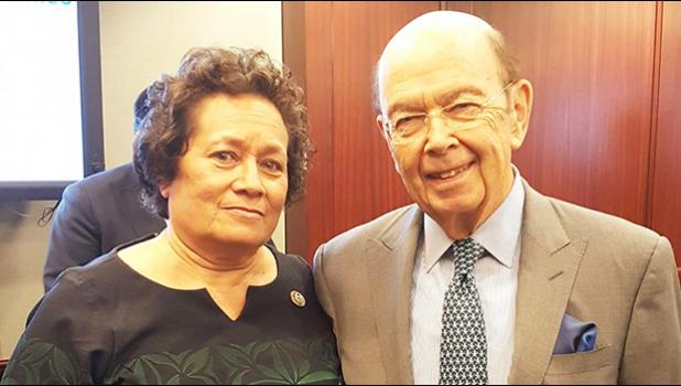 Amata with Secretary Ross after their discussion.  [Courtesy photo]