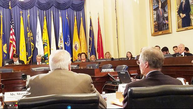 Amata and Committee Members hear testimony on reducing homelessness among veterans. [courtesy photo]