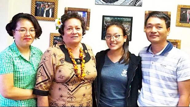 Amata with Ji Hyun Oh and her proud parents. She has been accepted to attend the Naval Academy.  [courtesy photo]