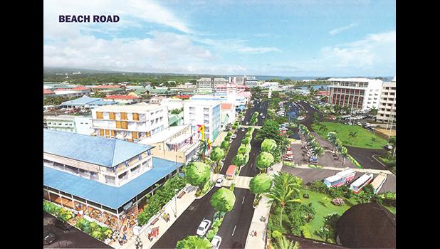 “These illustrations allow us to visualize how we can raise the standard of our city and entertain different ideas for the four waterfront areas,” Prime Minister Tuilaepa Lupesoliai Dr. Sailele Malielegao said last year of the Apia Waterfront Development Project.  [courtesy photo]