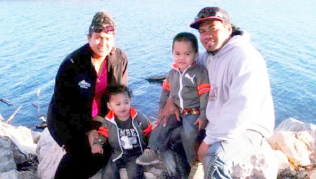 Aufanua Manusina, pictured here with his wife and two of his children, was deported to Samoa on Tuesday.  (Photo courtesy Sauelelee Manusina) 