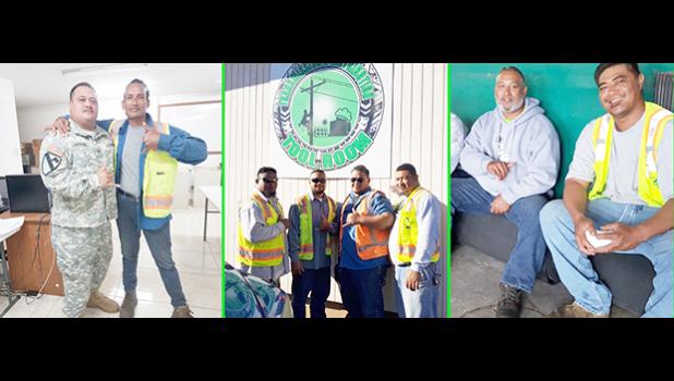 Some of ASPA’s linemen — to celebrate National Lineman Appreciation Day, established in 2014 through a resolution adopted by the National Rural Electric Cooperative Association Board [hashtag #ThankALineman] [Courtesy photo]