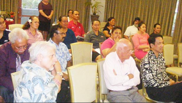 A look at some of the Chamber of Commerce members who attended Wednesday night’s general membership meeting, where Commerce Department acting director Keniseli Lafaele presented on the administration’s economic development.  [photo: FS]