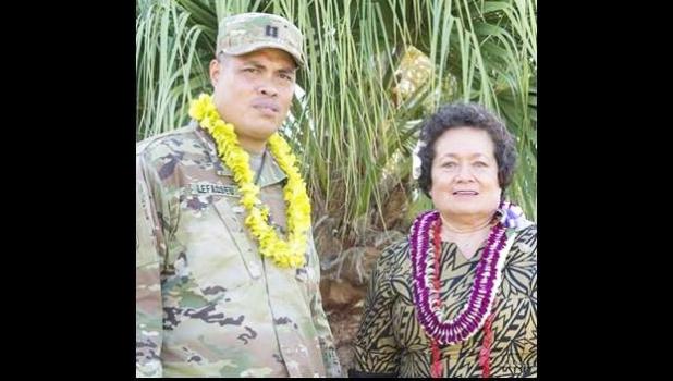 Congresswoman Amata with Captain Lefaoseu.  [courtesy photo]