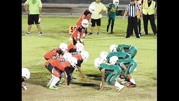 Division 1 (7th and 8th graders) JPS Lions win against the JPS Vikings last Wednesday 12- 0, which leads them to the Championship this weekend on Saturday at the Tafuna Veterans Stadium at 8am.  [photo:EM]