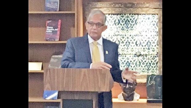 Dr. Underwood speaks at Georgetown University’s Gov. Peter Tali Coleman lecture series. [courtesy photo]