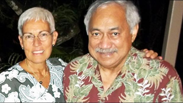 The late Congressman Faleomavaega Eni Hunkin and his wife Hinanui Hunkin. [SN file photo]