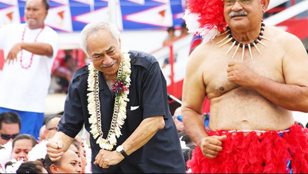 Faleomavaega during the 2014 Flag Day celebration. [SN file photo]