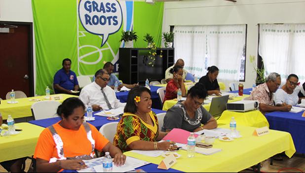Members of the FFAS Congress during the association’s annual meeting (Ordinary Congress) on Wednesday, April 25, 2018 at Pago Park Soccer Stadium.  [FFAS MEDIA/Brian Vitolio]