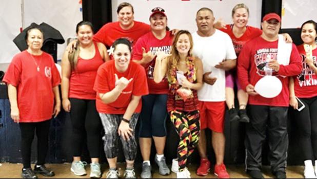 FHSAA Hawaii officers, members and Yumi Kraft, zumba instructor. [courtesy photo]