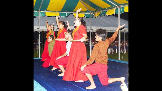 The Filipino Catholic Community performed two dance numbers during Hope House Fiafia Night, on Monday evening at Fatuoaiga Malae. Catholic communities from across the island performed during the night, raising money for the House, which is celebrating its 30th anniversary. [photo: Leua Aiono Frost]