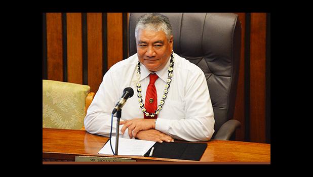 Robert Ho Chee testifying during his Senate confirmation hearing yesterday as Commissioner of the Office of Financial Institution. He was later confirmed by the Senate and is now the first commissioner for the Office of Financial Institution.   [photo: AF]
