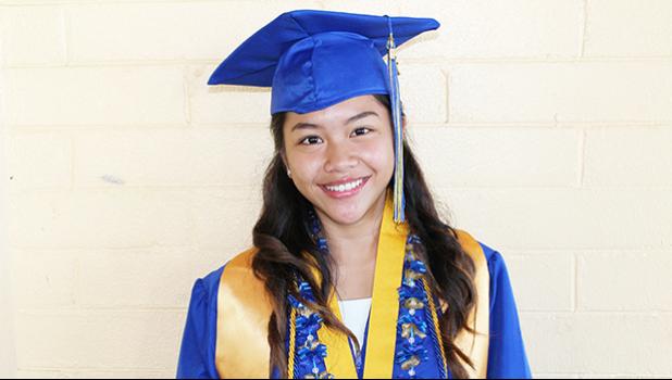 Salutatorian Crisdel Aguila [photo: EM]