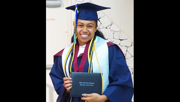 Tualauta Representative Samuel Ioka Ale Meleisea was the keynote speaker for Iakina Adventist Academy's Class of 2017 graduation ceremony held on June 4. [photo: Leua Aiono Frost]