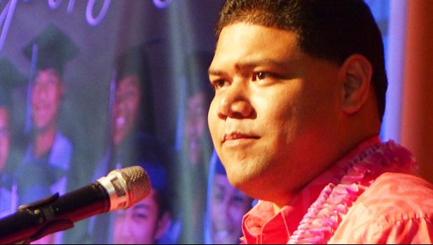 Tualauta Representative Samuel Ioka Ale Meleisea was the keynote speaker for Iakina Adventist Academy's Class of 2017 graduation ceremony held on June 4. [photo: Leua Aiono Frost]