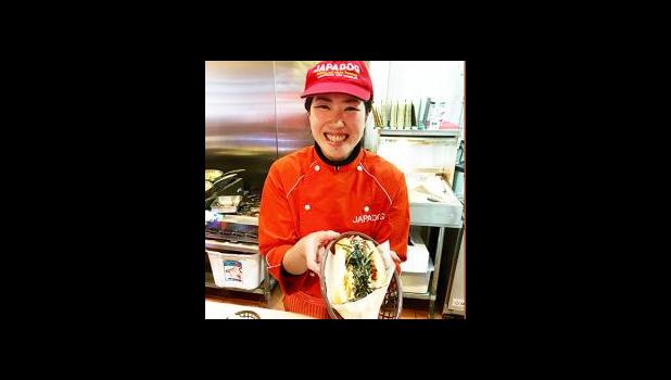 Japadog — a famous hot dog in Vancouver, Canada. [Photo by Barry Markowitz, 3/11/16]