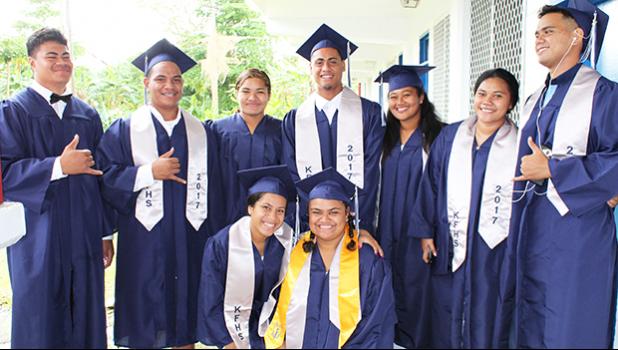 Yesterday morning 35 students of Kanana Fou High School Class of 2017 graduated at the CCCAS Taeaoafua Gymnasium. Congratulations graduates and best of luck to your future endeavors!   [photo:EM]
