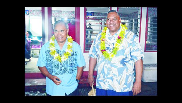 Incumbents Gov. Lolo Matalasi Moliga and Lt. Gov. Lemanu Peleti Mauga have won the 2016 gubernatorial race for a second four-year term in office, with 60.2% of the total votes counted. [Samoa News photo]