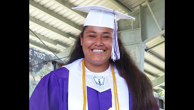 Salutatorian Sabrina Asaivao  [photo: Leua Aiono Frost] 