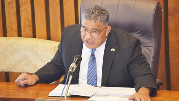 Newly confirmed Health director, Motusa Tuileama Nua, during his Senate confirmation hearing yesterday.  [photo: AF]
