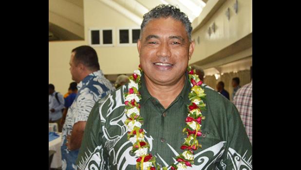ASG Health director Motusa Tuileama Nua posed for a Samoa News photo at last Friday’s closing of the three-day Bilateral Health Summit at the Gov. Rex Lee Auditorium.  [photo: AF]