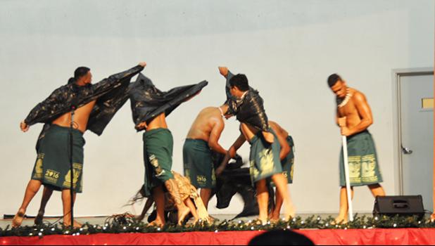 On December 14, 2017, National Park American Samoa rangers and University of Hawaii instructors presented highlights from the Fruit Bat Curriculum, which included an original song, a Haka and a drama featuring the Samoan legend of the native Fruit Bat.  [courtesy photo]