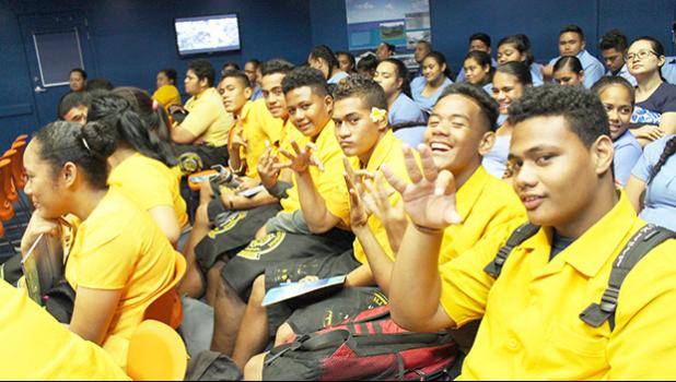 The only technical school in the territory was represented last Friday at the Tauese P. F. Sunia Ocean Center during a telepresence event hosted by the crew of the National Marine Sanctuary of American Samoa. See story for full details.  [photo: NMSAS]